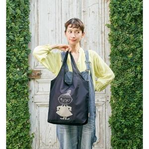 ムーミン moomin たっぷり入る BIG ECOBAG リトルミイ ver. ブラック トートバッグ 大容量バッグ レジ袋代わり 可愛いバッグ エコバッグ