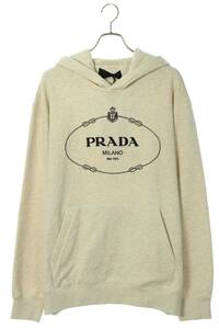 プラダ PRADA 23AW UJL24B サイズ:L ロゴコットンフリースパーカー 新古品 OM10