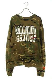 ヘロンプレストン HERON PRESTON サイズ:XL Community Service迷彩柄スウェット 中古 BS99