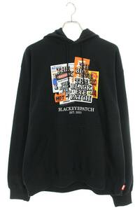 ブラックアイパッチ BlackEyePatch 23SS LABEL PACK HOODIE サイズ:L フード刺繍プルオーバーパーカー 中古 BS99