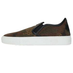 クロムハーツ Chrome Hearts SLIP ON CAMO CALF/スリッポン サイズ:37 CHプラスレザーパッチダガー付レザースニーカー 中古 SS07