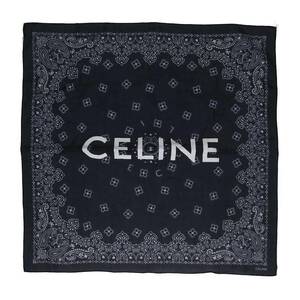 セリーヌバイエディスリマン CELINE by Hedi Slimane 2AWB7716Q.07BW サイズ:TU ペイズリーアメリカーナコットンバンダナ 中古 BS99