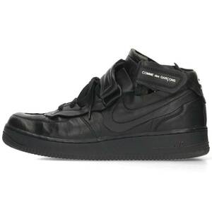 ナイキ NIKE コムデギャルソンオムプリュス AIR FORCE 1 MID CDG DC3601-001 28.5cm エアフォース1ミッドレザースニーカー 中古 BS99