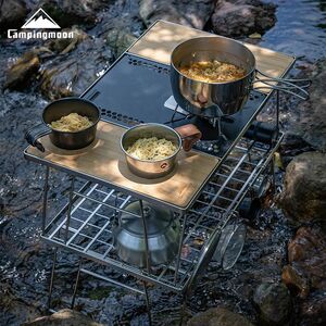 CAMPINGMOON camping moon IGT table tabletop unit plate GT-36 single burner .. tabletop field rack connection plate 6