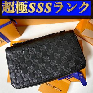 805【超極ＳＳＳランク】★最新★ルイヴィトン★ジップ 長財布 バッグ ジッピー XL ダミエ アンフィニ★正規品★