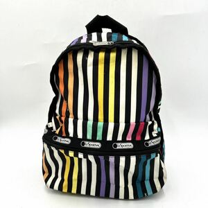 @ 洗礼されたデザイン '人気モデル' LESPORTSAC レスポートサック BACKPACK ストライプ柄 リュックサック / バックパック デイパック 