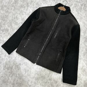 BB @ フランス製 '着心地抜群' A.P.C アーペーセー 高品質 COTTON 切り替え ジップアップ ボア ジャケット 1 メンズ 上着 アウター 古着