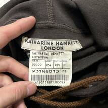 E @ 日本製 '洗礼されたデザイン' KATHARINE HAMNETT LONDON キャサリンハムネット WOOL混 プルオーバー パーカー M 上着 アウター 古着 _画像5