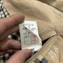 T @ 日本製 '裏地 ハウスチェック柄' Aquascutum アクアスキュータム COTTON ジップアップ ジャケット / ブルゾン size6F アウター 古着 _画像7