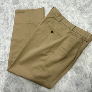 JJ @ 履き心地抜群 '高級感溢れる' BROOKS BROTHERS ブルックスブラザーズ 高品質 COTTON スラックスパンツ W33 紳士服 ボトムス 古着 