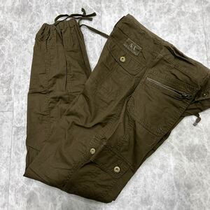 B @ 国内正規品 '洗礼されたデザイン' ARMANI EXCHANGE アルマーニエクスチェンジ COTTON 裾リブ カーゴパンツ 6 紳士服 ボトムス 古着 