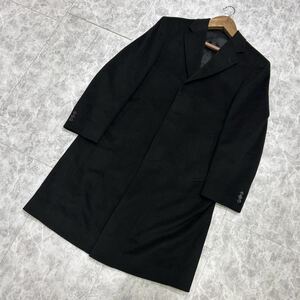 UU @ 極上CASHMERE100% '着心地抜群' INTIMAGE インティメージ 高品質 カシミヤ WOOL チェスターコート A5 メンズ 紳士服 アウター BLACK