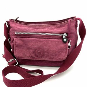 C @ 洗礼されたデザイン 'ゴリラチャーム付き' Kipling キプリング 高品質 チャック付き ショルダーバッグ 斜め掛け鞄 ボディバッグ 婦人鞄