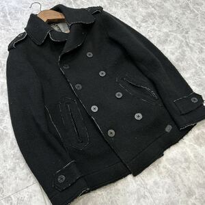 LL @ 国内正規品 '着心地抜群'『DIESEL ディーゼル』ブレイブマン柄 ボタン WOOL混 ダブルブレスト ジャケット M 紳士服 アウター 古着