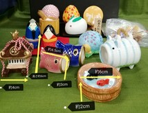 g_t Ｐ174 郷土玩具 民芸品 置物 陶器 人形 一年間の季節を飾るかわいい陶器人形のセットです。_画像9
