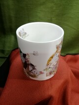 g_t Ｐ170 新古品 陶器 花と猫 猫カップボックスセット 未使用品 猫好き用Myマグカップにいかがでしょうか?_画像5