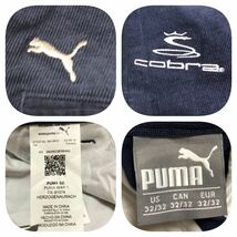 9640《PUMA GOLF プーマゴルフ》ロゴ cobra刺繍 コーデュロイ ストレッチ素材 ゴルフ パンツ ネイビー 32/32_画像10