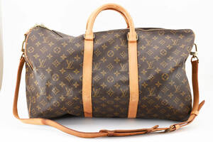 1円〜 美品 LOUIS VUITTON ルイヴィトン モノグラム　バンドリエール　キーポル50 M41416 旅行鞄　トラベル　ボストン　バッグ