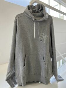 sacai x fragment hoodie フーディ パーカー グレー 4 XL 藤原ヒロシ