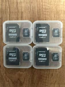 microSDカード 32GB［4枚セット] (SDカードとしても使用可能!)