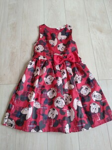 110センチ ミニーマウスのワンピース 赤色 H&M ドレス