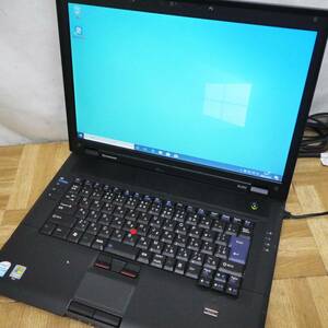 US662【珍品】Lenovo　ThinkPad　SL500　Genuine Intel CPU　メモリ4GB　Win10　起動確認済み　中古