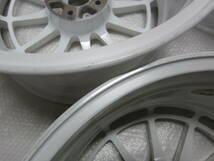 ☆ENKEI Racing NT03 18 x 8JJ +35 / 18 x 9JJ +35 PCD114.3 x 5H ホワイト ハブ径73mm エンケイ レーシング NT-03 展示品 保管品 中古☆_画像7