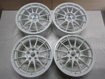 ☆ENKEI Racing NT03 18 x 8JJ +35 / 18 x 9JJ +35 PCD114.3 x 5H ホワイト ハブ径73mm エンケイ レーシング NT-03 展示品 保管品 中古☆_画像1