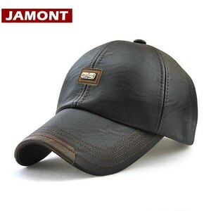 帽子 野球帽 メンズ JAMONT 高級海外ブランド レザー ヴィンテージ キャップ キャスケット ブラック