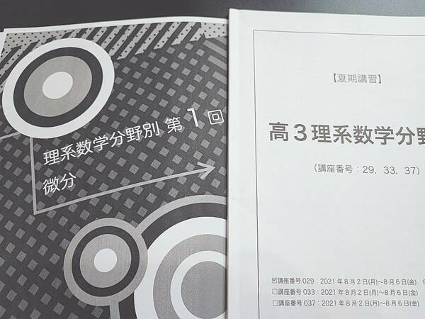 鉄緑会　中前先生　21年　夏期　高３理系数学・分野別　数Ⅲ　テキスト・解説冊子フルセット　河合塾　駿台　鉄緑会　東進　SEG 