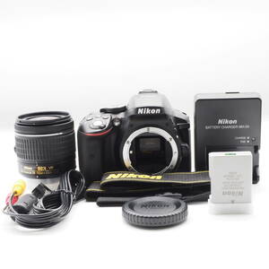 ★ショット数999回の新品級★ Nikon ニコン デジタル一眼レフカメラ D5300 AF-P 18-55 VR レンズキット ブラック D5300LKP18-55 #2799