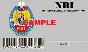 PH レプリカ　IDカード（ フィリピン国家捜査局／NBI） 両面 IDホルダー付 送料185円