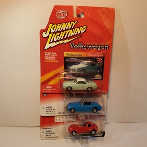 JOHNNY LIGHTNING 1/64?[VW KARMANN- GHIA 1964][ AUSTIN HEALEY SPRITE 1959][CHEETAH]3 pcs. set new goods unopened 655