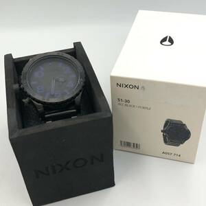 12/21FC-1511★ニクソンNIXON/腕時計/メンズウォッチ/時計/51-30/ALLBLACK/PURPLE/Watch/DC9