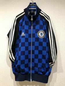 希少 アディダス チェルシー adidas CHELSEA FC トラックジャケット ジャージ ジャージトップ サッカージャージ 刺繍 日本製