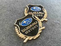 スバル SUBARU ゴールド 貼エンブレム エンブレム ステッカー プレート 自動車の側面 フェンダーバッジ 傷を隠す 2個セット 送料無料_画像3