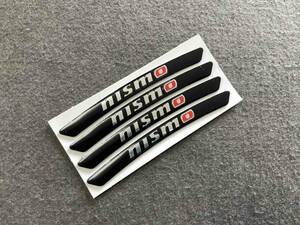 nismo ニスモ ホイールリム デカール ステッカー 9CM 車用 4枚セット アルミ バッジエンブレム ブラック 簡単取付 13番