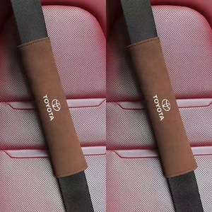  Toyota TOYOTA seat belt pad seat belt cover 2 point set suede seat belt cushion shoulder pad Brown 