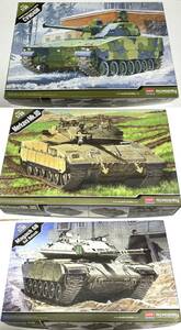 【ACADEMY】【未使用品】1/35　戦車模型３個セット　CV9040B Merkava Mk.2D Magach 6B Gal Batash メルカバ　マガフ【検索用：プラモデル】
