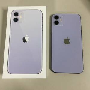 ■美品 Apple iPhone11 64GB パープル A2221 MHDF3J/A docomo SIMフリー　【23/1209/01