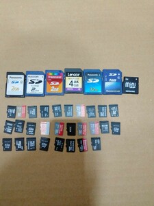 1円スタート自宅保管品SDカード、MicroSDカードまとめ売りジャンク(思い出、アルバム)