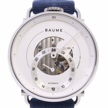 BAUME ボーム レギュレーター 自動巻き メンズ 腕腕時計 セミスケルトン 白文字盤 純正ナイロンベルト 65878【いおき質店】_画像1