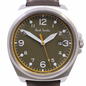  Paul Smith Crows дверь iz милитари кварц мужские наручные часы Brown циферблат оригинальный кожа ремень BV1-216-90[... ломбард ]