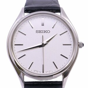 SEIKO セイコー ドルチェ クォーツ メンズ 腕時計 シルバー文字盤 純正革ベルト 8J41-0AJ0【いおき質店】