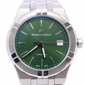 [ прекрасный товар ] Maurice Lacroix Icon кварц 40mm кварц мужские наручные часы зеленый циферблат AI1108-SS002-630-1[... ломбард ]
