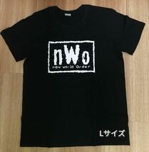 ★新品★Lサイズ　nWo プロレスTシャツ ブラック　新日本プロレス 蝶野正洋 武藤敬司 天山広吉 ヒロ斉藤 狼軍団 ｗｃｗ wwe_画像1