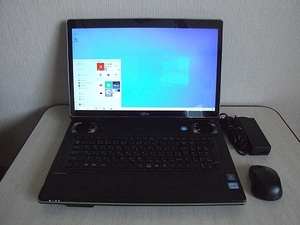 ☆高速SSD搭載 FMV LIFEBOOK NH77/ED Core i7 2670QM 2.20GHz/8GB/SSD240GB+HDD750GB/17.3型フルHD/Windows10 （難あり）☆4098