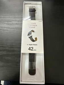 【新品】エレコム Apple Watch 42mm ソフトレザーバンド フラットスクエアタイプ ブラック AW-42BDLFSBK
