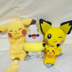 ポケモン　ぬいぐるみ　ピカチュウ　ピチュー　ワンパチ