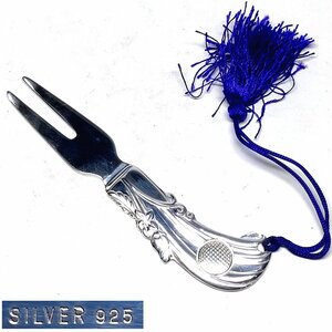 【侍】銀製 SILVER925 すずらん グリーンフォーク ゴルフ用具 桐箱付 20+580